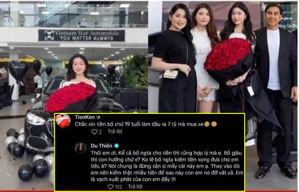Lọ Lem bị mỉ.a m.ai mua xe nhờ bố, Du Thiên lên tiếng bênh vực ‘nét căng’ khiến ai cũng phải gật gù đồng tình