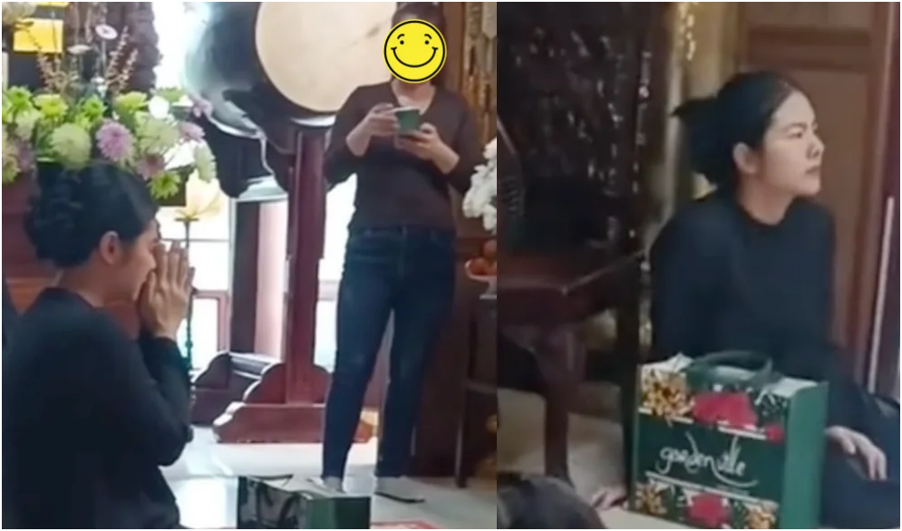 Vân Trang âm thầm xuất hiện trong buổi lễ cúng thất thứ hai cho cố diễn viên Quý Bình, nữ diễn viên tiều tùy, mắt sư.ng húp vì nhiều ngày thương tiếc đàn anh