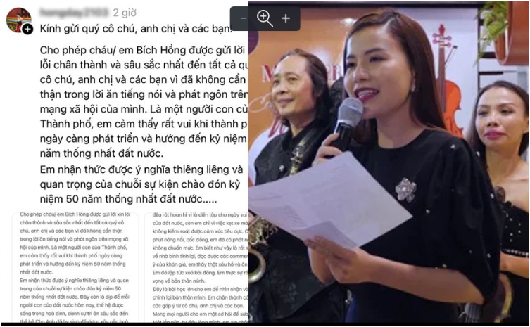 BTV Bích Hồng phát ngôn gây bức xúc liên quan đến hoạt động diễu binh, nữ MC vội vã xin lỗi: Chị đã chịu hạ mình thế rồi thì bỏ qua đi, đừng sâ.n s.i quá làm gì