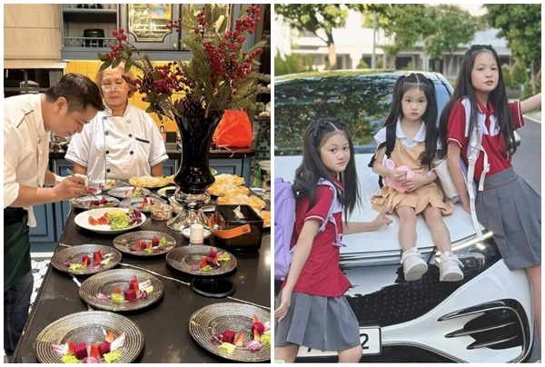 Cho con học trường quốc tế đắt đỏ, Đoàn Di Băng ở nhà còn thuê đầu bếp 5 sao phục vụ các công chúa. Đến bữa ăn con gái khóc nh.ố.t mình trong phòng vì Chef nấu không đúng ý, phản ứng của nữ đại gia quận 7 khiến CĐM xin thua : 4. Cho con học trường quốc tế đắt đỏ, Đoàn Di Băng ở nhà còn thuê đầu bếp 5 sao phục vụ các công chúa. Đến bữa ăn con gái khóc nh.ố.t mình trong phòng vì Chef nấu không đúng ý, phản ứng của nữ đại gia quận 7 khiến CĐM xin thua