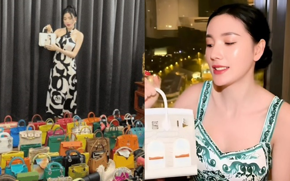 Choáng với phòng trưng bày túi hiệu như bảo tàng của Ngân Collagen trong biệt phủ 500 tỷ: “Chỉ 1 góc thôi cũng đủ mua vài căn nhà!”