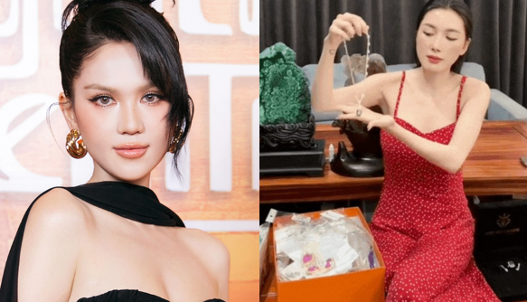 Ngọc Trinh phản pháo Ngân Collagen cực gắt: “Bằng tuổi em, chị đã sải bước trên sàn catwalk – không ngồi phông bạt nói sang như em đâu!”