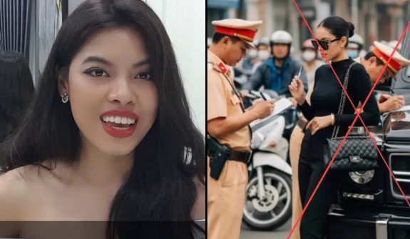 Á hậu Lê Phương Thảo từng phát ngôn gây sốc, nay lại “đu trend” dùng hình ảnh công an khiến dư luận phẫn nộ: Netizen mỉa “Chưa thấy quan tài chưa đổ lệ đây mà!”