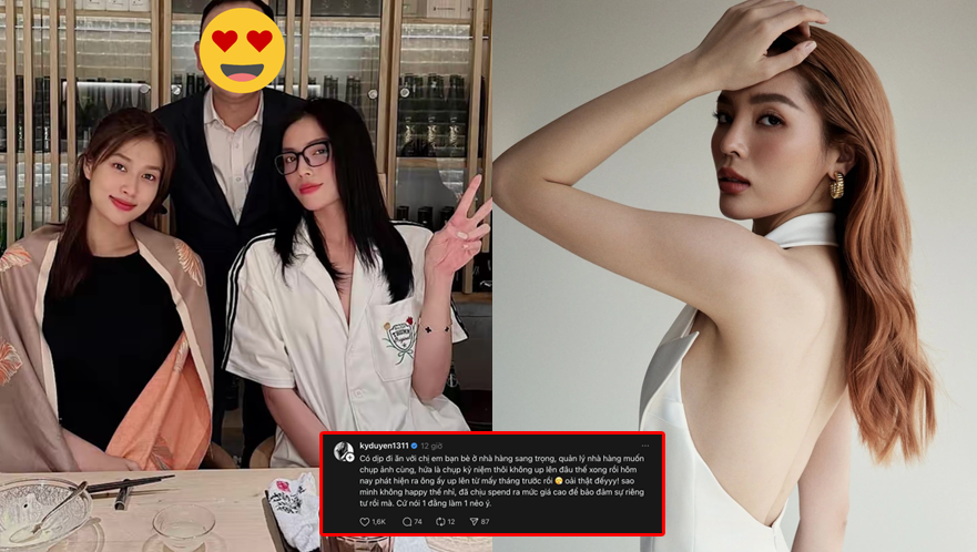 Kỳ Duyên – Thiên Ân lộ ảnh “date” riêng tư, nàng hậu b:ức x:úc: “Giấu kỹ lắm rồi mà vẫn bị l:ộ, t:ức thiệt chớ!”