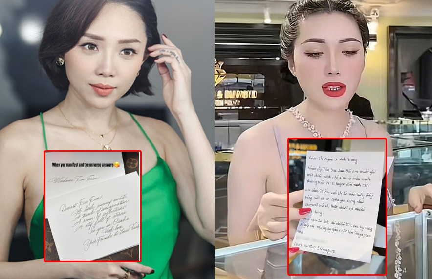Ngân Collagen khoe thư mời Louis Vuitton, dân mạng soi ngay: ‘Sao khác xa Tóc Tiên quá vậy?