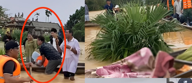 Giữa dòng nước lũ, người cha vẫn ôm chặt con trong vòng tay: Hình ảnh khiến cả Huế lặng đi trong nước mắt