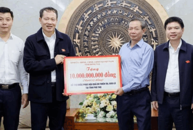 Ấm lòng miền Nam hướng về miền Bắc: Đồng Nai chi 41 tỷ đồng giúp 4 tỉnh khắc phục hậu quả bão lũ!