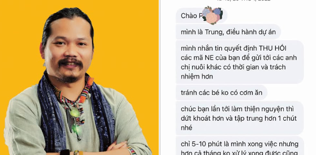 Rò rỉ tin nhắn Hoàng Hoa Trung –  founder dự án ‘Nuôi Em’: Mức độ dí tiền MTQ còn hơn sếp dí deadline, ai đọc xong cũng sốc vì bị thao túng cảm xúc
