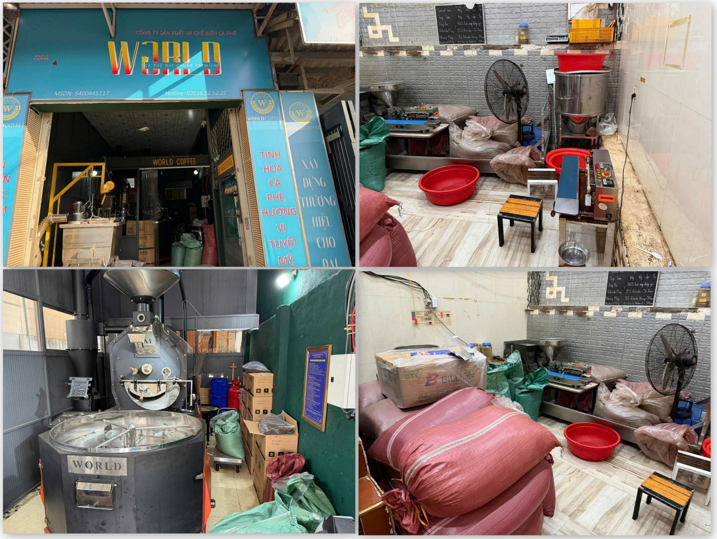 Triệt phá cơ sở sản xuất cà phê giả quy mô lớn, lực lượng chức năng thu giữ hơn 7 tấn sản phẩm và nguyên liệu liên quan