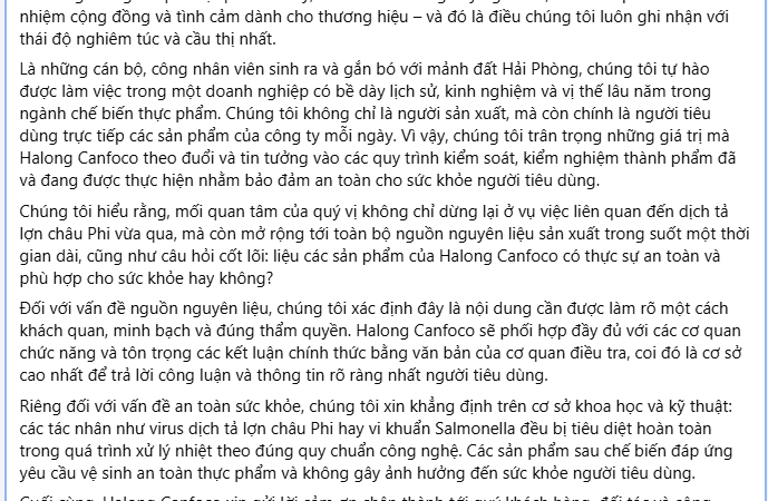 Fanpage Đồ hộp Hạ Long gây tranh cãi: Đăng thông báo “tiêu diệt được virus tả lợn châu Phi”, 15 phút sau lặng lẽ xoá