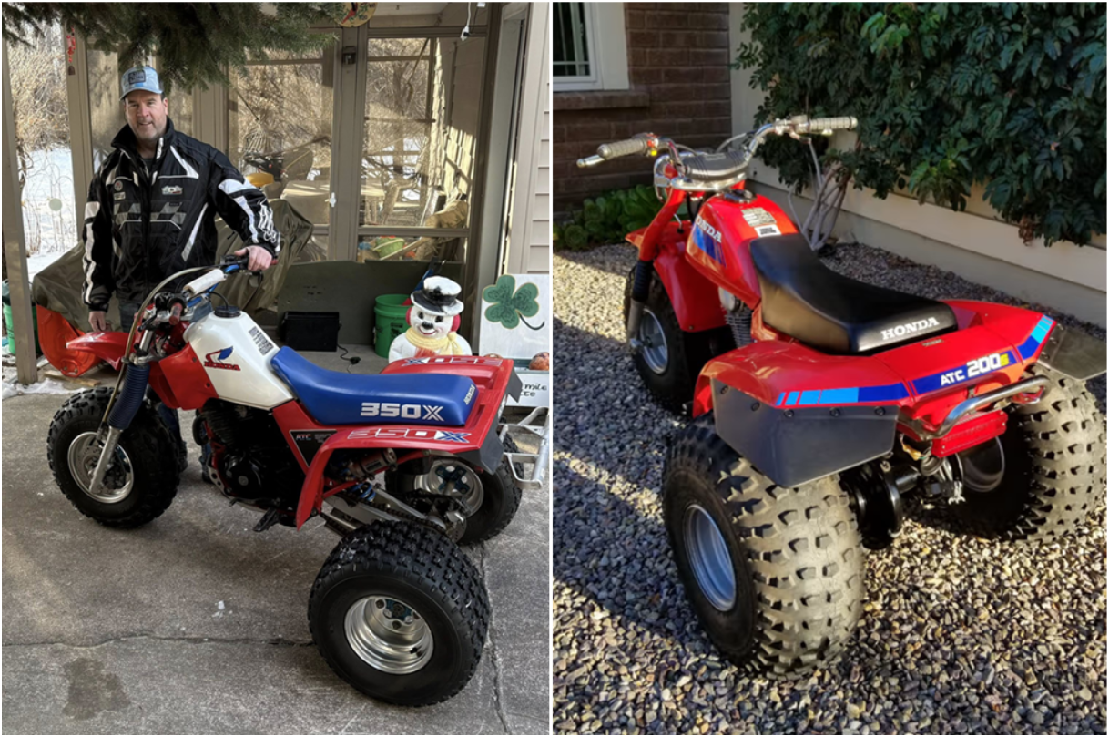 80s–90s generation: Only those who’ve ridden on the back of a Honda ATC truly know what that “rush” feels like…